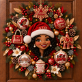 DST Premium Christmas Ornament Wreath NTTB