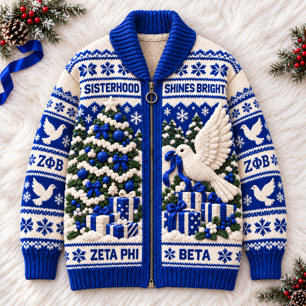 ZPB WOOL ZIP CARDIGAN NPL