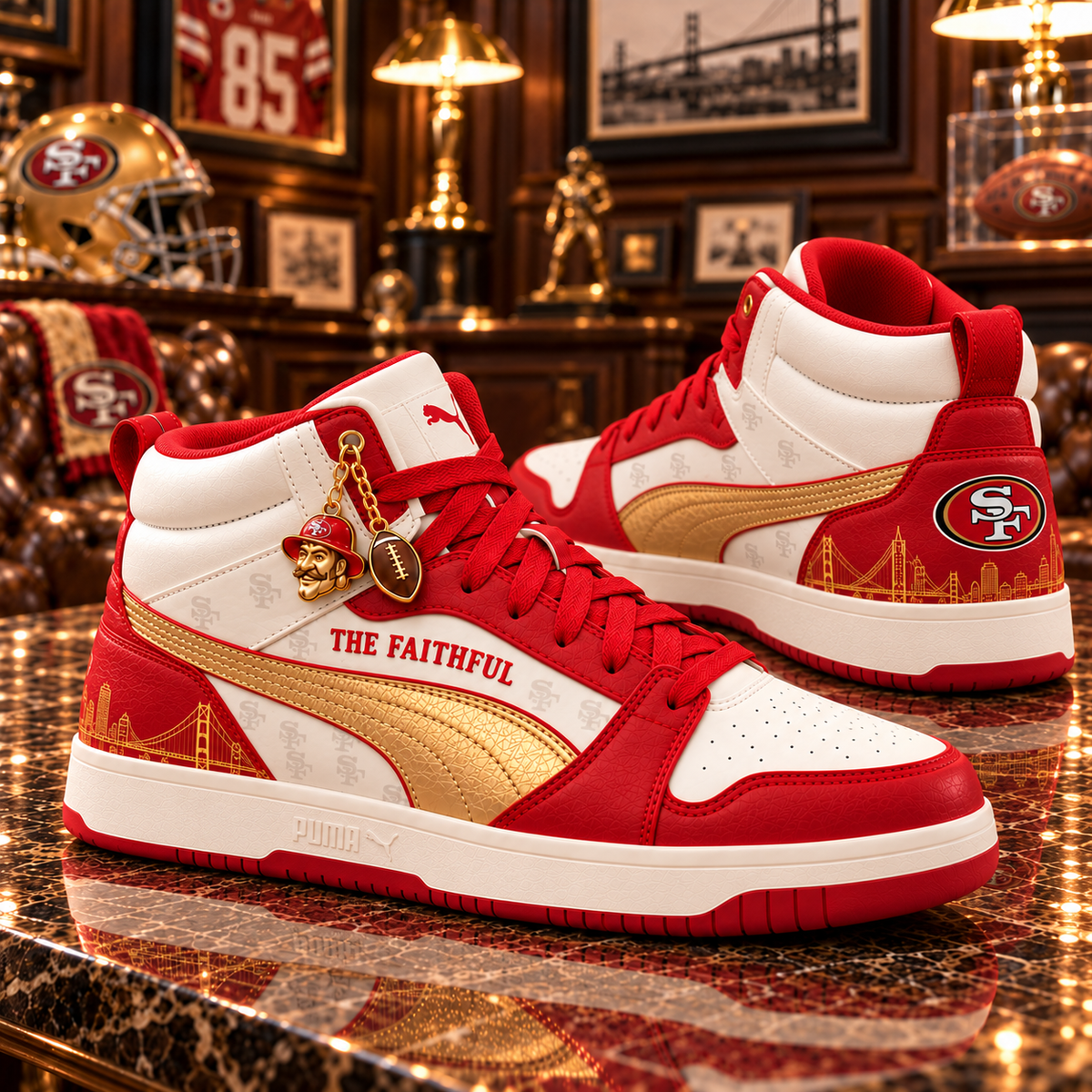 SF49 Premium Mid-Top Sneakers with Charms PNPA