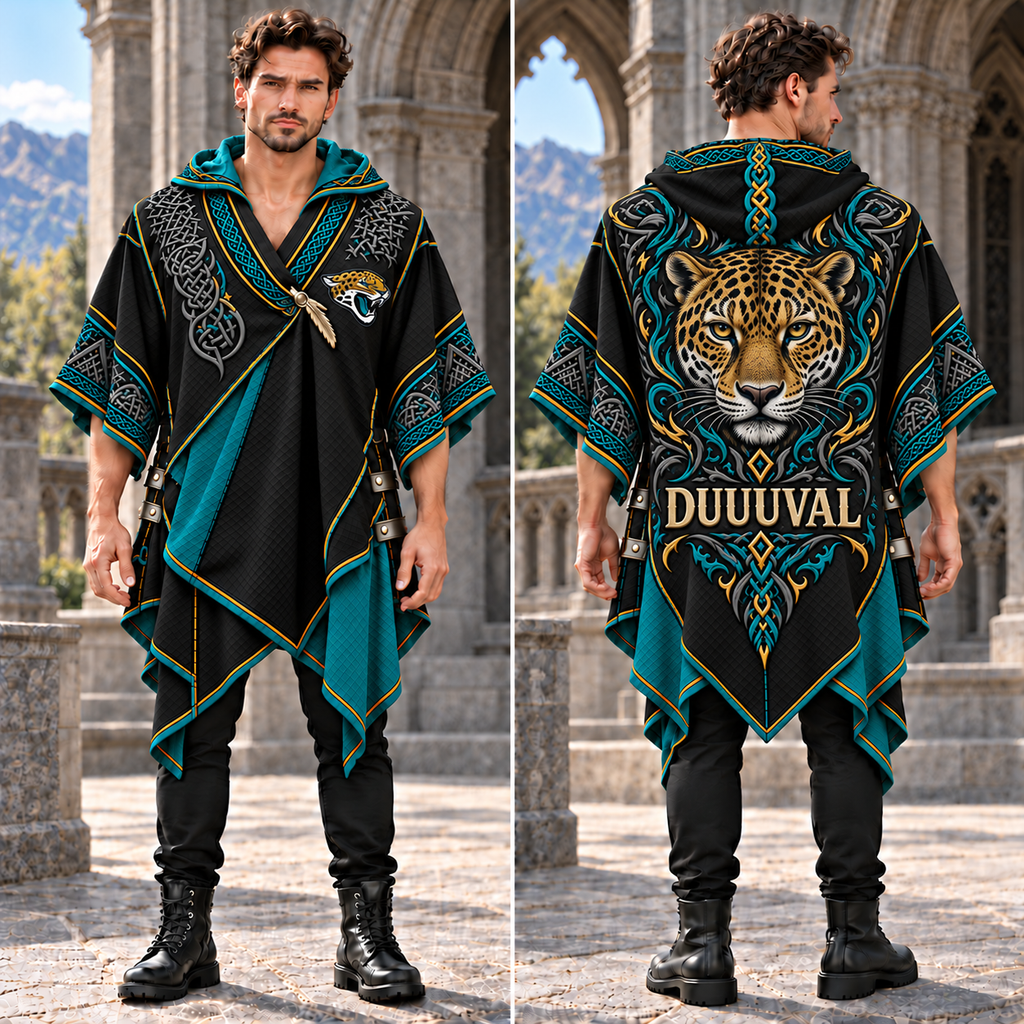 JSVJ Gothic Viking Hooded Poncho PNPA