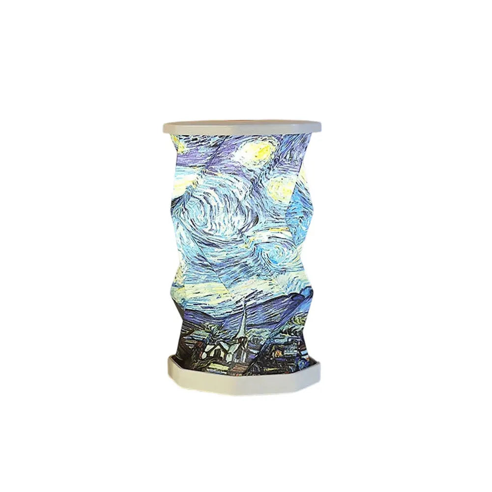 Bedroom Bedside Decor Mini Paper Lantern Night Light USB Charging Portable Foldable Book Lamp LED Table Light Gifts