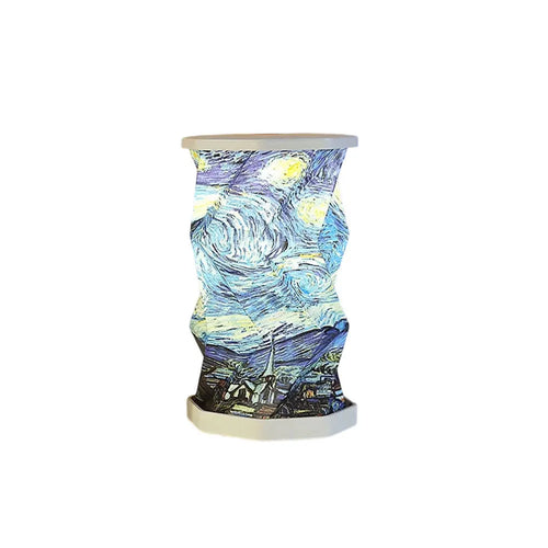 Bedroom Bedside Decor Mini Paper Lantern Night Light USB Charging Portable Foldable Book Lamp LED Table Light Gifts